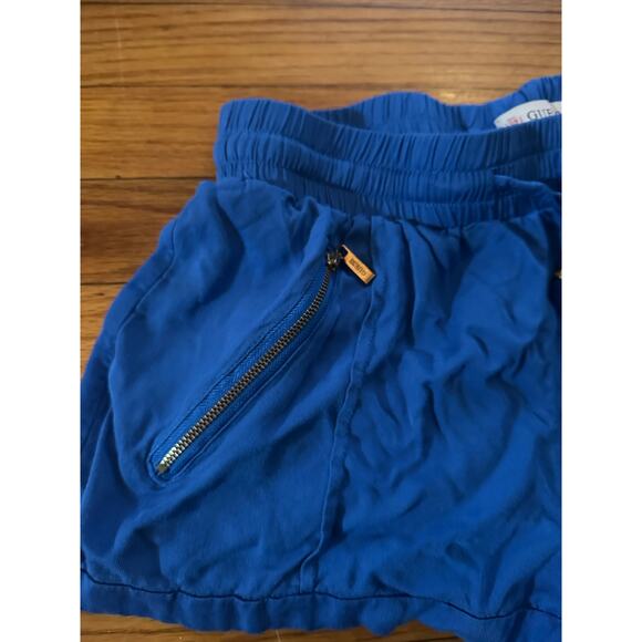 Guess Blue Drawstring Shorts with Zipper Pockets – Sporty & Stylish Comfort - Picture 3 of 9